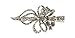 Glamour Girlz Sparkly Luxury Diamante Crystal Bow Concord Small 7cm Beak Clip