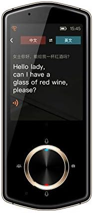 DINGDING Smart Language Translator,Handheld Pocket Real Time Speech Translation English Chinese Portuguese French German Spanish Japanese 45 Languages for Travel Learning Business Meeting (Blue)