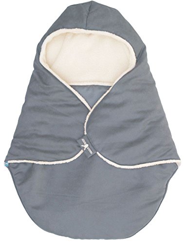 Wallaboo Baby Blanket Coco nore - For Car seat and Travel - Warm and safe - 90 X70 cm - For Babies from Newborn - grey
