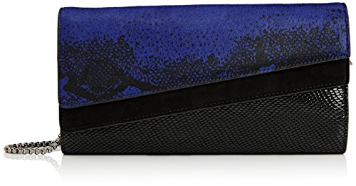Moda In Pelle Womens Calida Clutch Blue