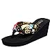 Produktbild b-commerce 2019 Mode Schön und Sexy Frauen Sommer Flip-Flops Open-Toed Med Hausschuhe Wedge Beach Anti-Slip Bosmia Freizeit Schuhpfosten Slipper