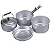 Produktbild AceCamp Camping-Kochtopfset für 4 Personen, Stapelbar, Kochset, Kochgeschirr, Kompakt, Aluminium, 1652