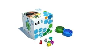 CLIP IT - jeu d'assemblage créatif, éducatif et durable, 90% surcyclé ! Boite de 400 clips pour un atelier de 10 enfants environ