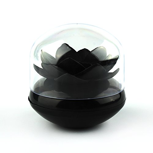 Preisvergleich Produktbild Hübscher Aufbewahrungsbehälter in Lotusblütenform für Wattestäbchen / Zahnstocher, Tischdekoration, grün, von Gespout, plastik, Black#2, 8.1 * 8.1 * 8.4 cm