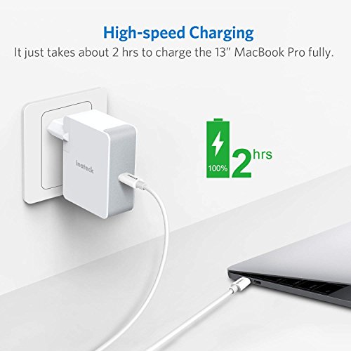 Inateck 45W tragbares USB-C Charger Ladeger  t  Type-C Power Delivery Netzteil f  r MacBook 12 Zoll  Macbook Pro 2016  Chromebook Pixel  HP Spectre X3