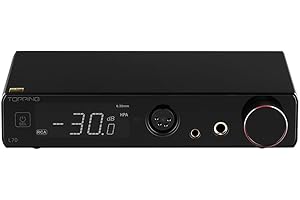 AOSHIDA Topping L70 Full Balanced NFCA Headphone Amp & Preamp, 7500mW*2, XLR/TRS/RCA Headphone Amps with 4-Pin XLR/4.4mm/6.35mm Output Amplifiers for IEMs/Earphones/Headphones with Remote (Black)
