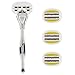 SHAVE-LAB - FIRE - Manual Razor with 4x Razor Blades (P.L.6+ - 6 blades - swinging cartridge - for women, white)