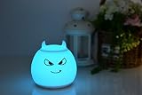 Amagle Silikon LED Nachtlicht mit 7 Beleuchtung Touch Schalter USB Nachtlichter Nachttischlampen Schlummerleuchten Stimmungslichter Weiche Silikon Lampe für Kinder Baby Tisch Zimmer Schlafzimmer - 7