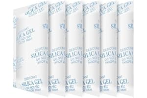 honeyguaridan Opakowania osuszające klasy spożywczej, 6 opakowań (25 g w opakowaniu), pochłaniający wilgoć żel krzemionkowy osuszacz do przechowywania karmy dla kotów i psów