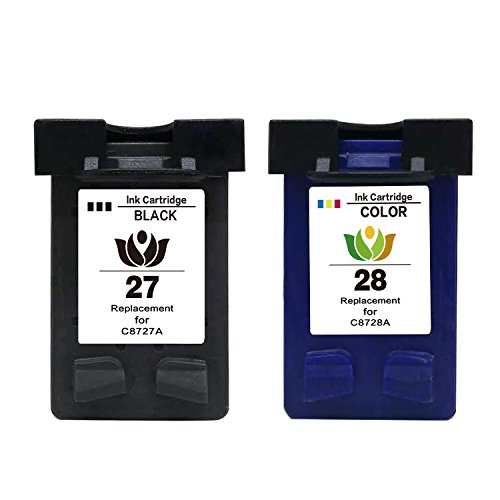 2x Tintenpatronen kompatibel zu Ersatz f¨¹r HP 27 28 XL f¨¹r HP Deskjet, Fax & Officejet Drucker