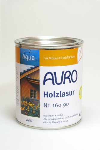 AURO Holzlasur Aqua Nr. 160-90 Weiß, 0,75 Liter