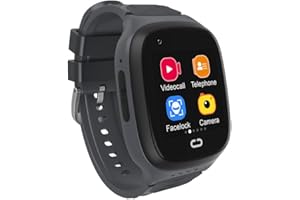 ELLBM 4G Smartwatch per Bambini GPS/WiFi Tracker, Impermeabile Telefono Smartwatch con Video Chiamata Giochi SOS Contapassi Touchscreen Fotocamera Orologio GPS per Ragazzi e Ragazze (LT31-Nero)