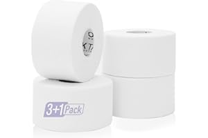‎OK TAPE OK TAPE Sporttape Athletic Sport Tape(4 Rollen) 3.8cm×13.7m Weiß Tape Reißbares Profi Sport Tape Sport Tapeverband Fingertape,Weiß