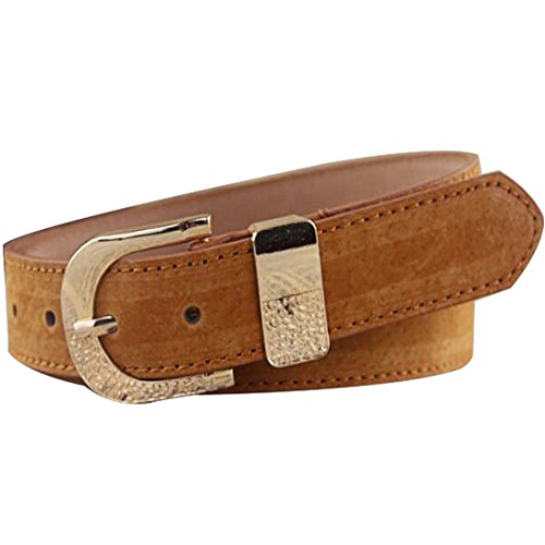 BU-Bauty Cinturones de cinturón ajustable corta esmerilado de las mujeres sólidas de camellos cinturón