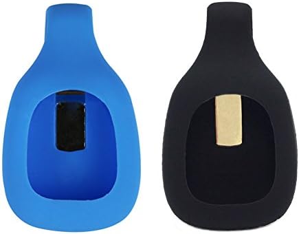 Fitbit Zip Clip - Colorful Silicone Replacement Clip Holder Case for Fitbit Zip Wireless Activity Tracker - 2 PCS (Black Blue)