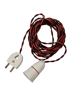 BITCORP Safe-Ex Bulb Holder with Flexible Wire and 2 Pin Plug (2 Meter)