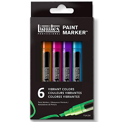 Liquitex Paint Markers - Set 6 rotuladores acrílicos de punta fina, 2 mm
