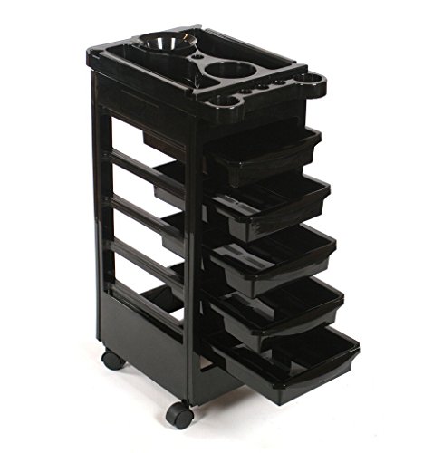 TekNoh - 6 Tier - Classic Salon Rolling Storage Trolley - Hairdressers Hairdressing Spa Hair Stylist Beauty Barber Cart Drawers Roller