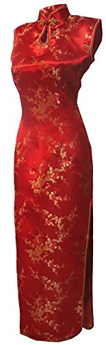 7FairyWomen's VTG Asian Red Long Chinese Wedding Dress Cheongsam