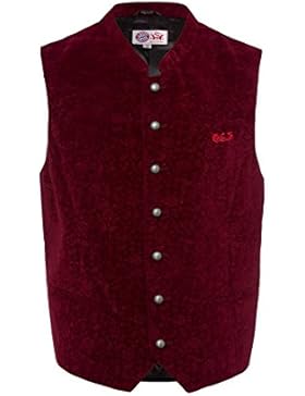 Spieth & Wensky Herren Trachtenweste dunkelrot gemustert FC Bayern 004170