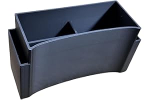 MEDZUK Compatibile con Renault Clio 5 | RS | E-Tech 2019-2024 2025 Console Centrale Scatola del Bracciolo, Organizer Vano Portaoggetti Auto Accessori (Nero-B)