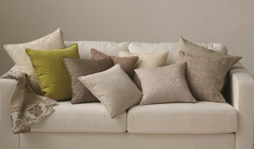 APELT Kissenhülle 4887 Farbe 25, moderner und trendiger Kissenbezug, hochwertige und schicke Zierkissenhülle mit farblich abgesetzter eingewebter Strucktur, aufwendige Jacquard Webung in Beige, Größe 49×49 cm - 2