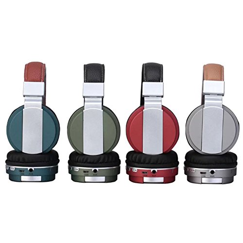 Auriculares Diadema con Micr  fono y Bluetooth 4 0 Auricular Inal  mbricos con Sonido Estereo 4 LED Indicatores FM Radio TF card para iPhone PC Mac TV Juegos