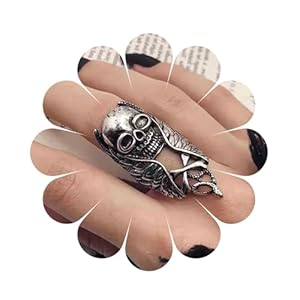 Aneneiceera Punk Anillo De Calavera