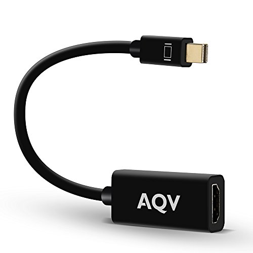 Mini DP zu HDMI, AQV Mini DisplayPort (Thunderbolt kompatibel) zum HDMI HDTV Konverter Stecker an Steckdose 6 Fuß Adapterstecker zum Stecker 1,83 m - 2