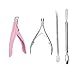 Best Deal Professional Quality Manicure Pedicure Nail Art Tools Set With Pack of 3 Metal Tools Including Pushers And Nipper / Trimmer And False Nails / Tips Clipper / Edge Cutter By VAGA