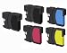 5 Pack (2 Black + 1 each color) for Brother LC61 DCP 165C MFC 290C 490CW 585CW 790CW 5490CW 5890CW 6490CW RS.1234.00