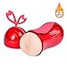 Produktbild Lovey Angel Masturbator für Männer,wasserdicht Hoch Dicht 3D Silikon Masturbation Vaginal Tasse Simulation Massagestab mit stufenlose Vibration für Herren(Rot)