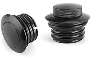 Artudatech Motorcycle 2Pcs Flush Pop-Up Gas Cap, Moto Flush Pop Up Reservoir Gas Cap Vented Fuel Tank Screw Right Thread for Harley Sportster Softail Dyana 1982-2010