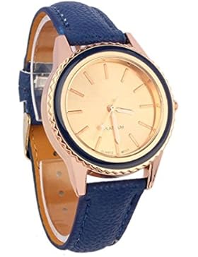 Keepwin Frauen Quartz Uhren Damen Vintage Charme Goldton Dial Armbanduhr Analoge Lederband Runduhr für Weiblich...