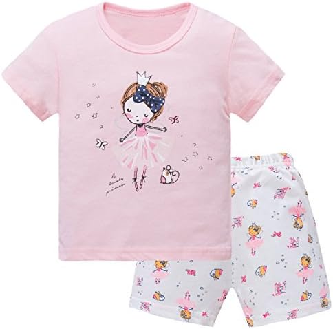 Hugbug Girls Pyjamas with Princess for Toddler and Kid Girls 2 Years