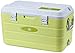 Produktbild 10T Kühlbox Fridgo 40L passive Thermobox PU Kühlbehälter warm / kalt Isolierbox + Deckel-Klappe Grün