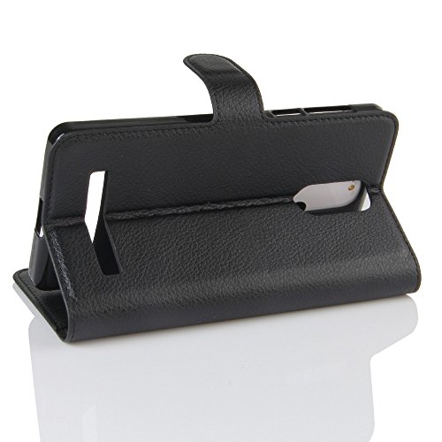 VIFLYKOO Leagoo M8 Funda  Leagoo M8 Carcasa Cuero Flip Cover Cuero PU Case Cartera con Ranuras para Tarjetas Incorporadas Cover para Leagoo M8 Smartphone Case - Negro