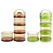 GWELL BPA Free Four Chamer Formula Milk Powder Dispenser and Snack Container Green