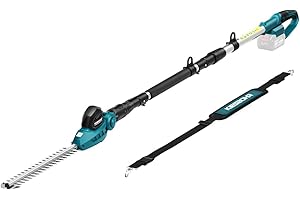 KIESBOHR CSL401 Akku Teleskop-Heckenschere kompatibel mit Makita 18V-Akkus, Schnittbreite 41 cm, Zinkenabstand 16 mm, Höhe bis 262 cm, 11-Fach winkelverstellbarer Schneidkopf (ohne Akku)