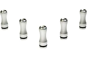 Armerah Baton 510 Drip Tip e-cig Mouthpiece Short/Aluminium/Solid 5 Pack in Silver