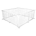 BABY VIVO LARGE 8 SIDE WOODEN BABY PLAYPEN WITH DOOR NEW WHITE
