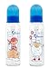 primamma Glass Bottles 250 ml Set of 2 Silicone Size 1 for Boys