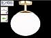 Produktbild Deckenlampe BÖR mit LED Leuchtmittel, Messing matt mit Kugel aus weißem Opalglas Ø 30cm, E27 Fassung