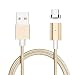 Produktbild Magnetische Mrico USB Ladekabel Datenkabel, TUOYA 1 M Micro USB Magnet Ladekabel Kabel Charger Lade Kabel Netzteil Adapter High Speed Sync und Schnellladekern mit LED Statusanzeige für Android Smartphones, Samsung Galaxy S7 Edge S7 S6 S5, HTC, Sony, Nexus und mehr (Gold)