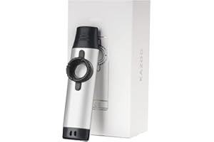 OXSUBOR Upgrade Metal Kazoo, Adjustable Tone Professional Aluminum Alloy Kazoo with Five Flute Diaphragms, Food Grade Mouthpiece with Cover and Sling Design Kazoos for Kids/Adults/Music Lovers (Silver Kazoo)