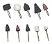 Produktbild Aerzetix - Schleifstein Set 10-tlg Schleifbohrer konisch zylindrischen Schraubendreher für sphärische Glaskeramik Metall-Kunststoff
