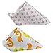 Set Of 2 Baby Cute Bandana Drool Bibs Unisex Cotton ( Strawberry & Bird )