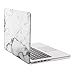 Produktbild kwmobile Laptop Hülle für Apple MacBook Pro Retina 13" (Ende 2012 - Mitte 2016) - Laptophülle Kunststoffhülle in Marmor Design Weiß Schwarz - Dünne Gummierte Notebook Schutzhülle Cover Case Tasche