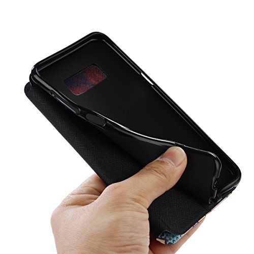 S8 Plus Hülle,Galaxy S8 Plus Hülle,Samsung S8 Plus Hülle,Samsung Galaxy S8 Plus Leder Wallet Tasche Brieftasche Schutzhülle,Cozy Hut Lederhülle Leder Tasche Case Cover für Samsung Galaxy S8 Plus Hülle PU Schutz Etui Schale 3D-Color-Mandala Muster Design Backcover Flip Cover Wallet Hardcase im Bookstyle mit Standfunktion Karteneinschub und Magnetverschluß Etui Flip Case für Samsung Galaxy S8 Plus – Datura - 6