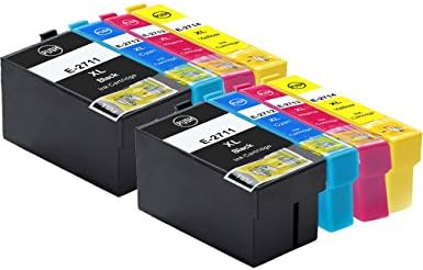 WonderTec Pack of 8 Compatible Ink Cartridges Replacement for T2711 T2712 T2713 T2714 for use with Epson WorkForce WF-3620/3640/3640TD/7110/7110/7610/7620/7620 - (2 Black, 2 Cyan, 2 Magenta, 2 Yellow)